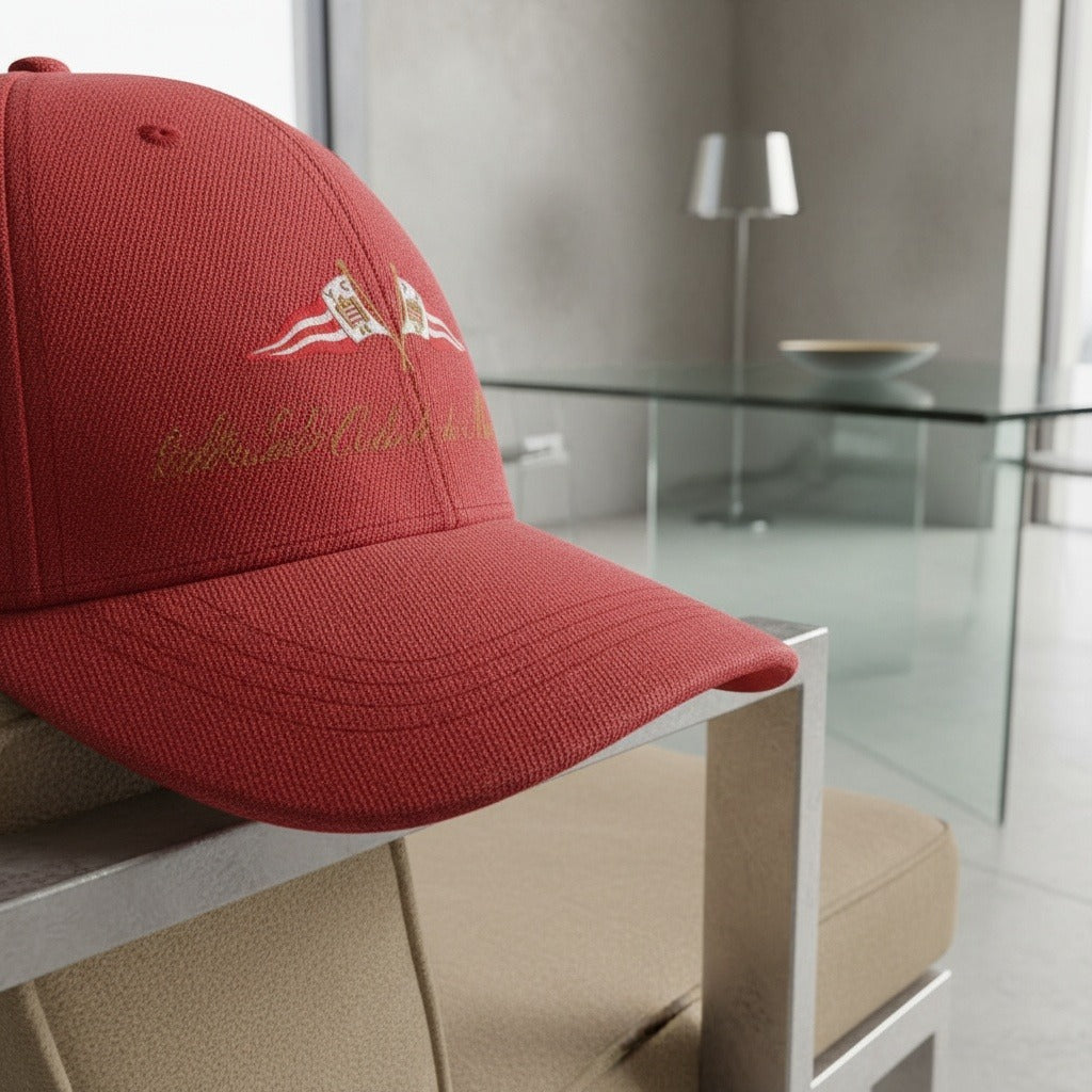 Monaco Yacht Club Cap - Red - Back View