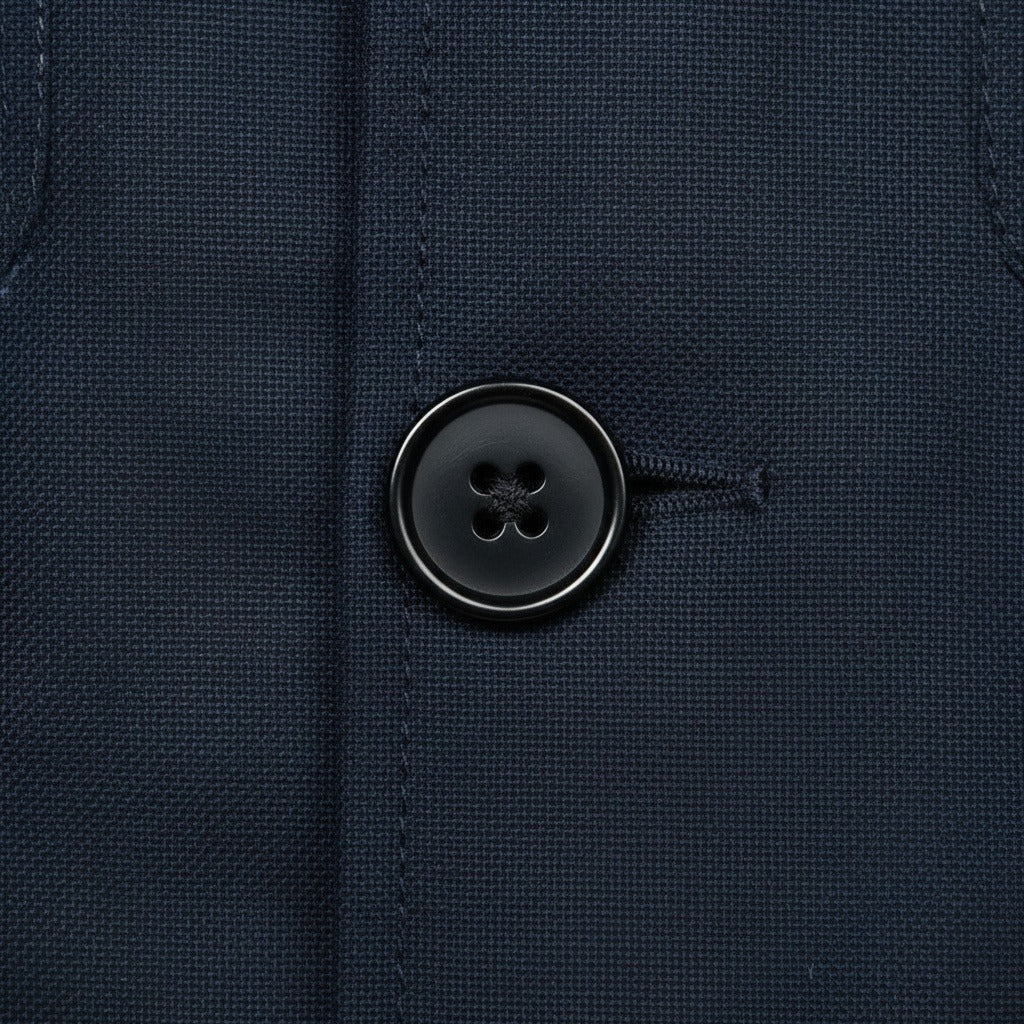 Navy Blue Safari Jacket - Navy Blue - Texture Close Up