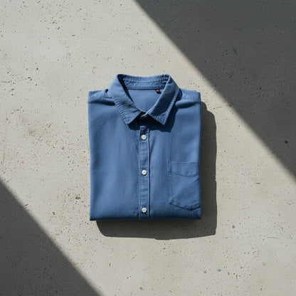 Navy Cotton Shirt - Navy - Lifestyle Inspiration