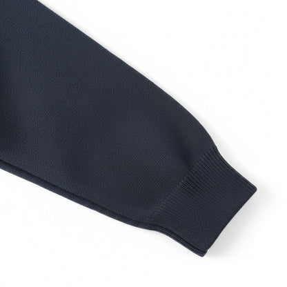 Navy Crew Neck Sweater - Navy - Texture Close Up