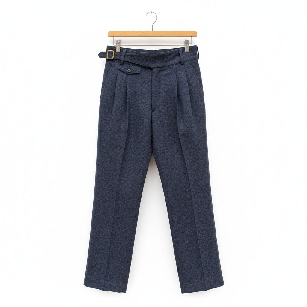 Navy Gurkha Trousers - Navy - Front View