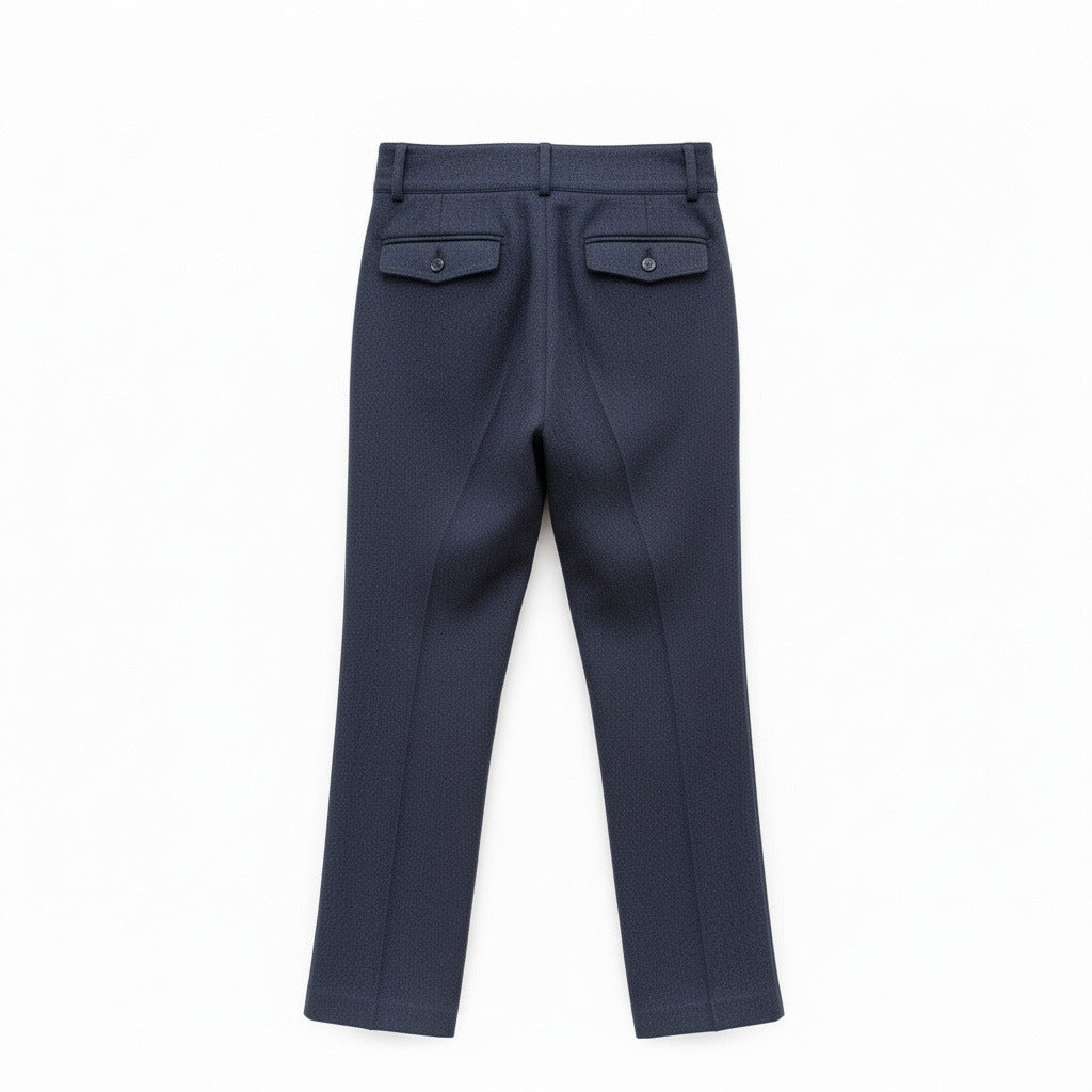 Navy Gurkha Trousers - Navy - Fabric Detail