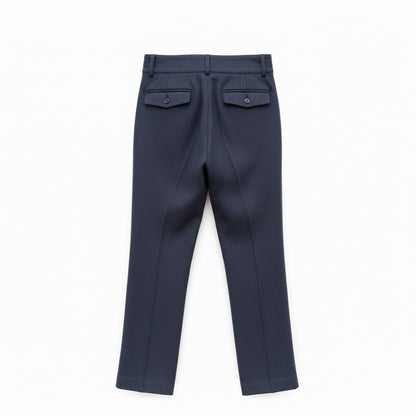 Navy Gurkha Trousers - Navy - Fabric Detail