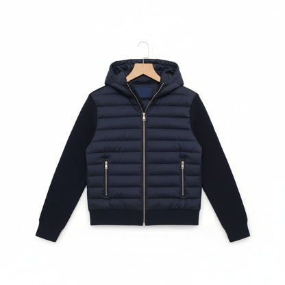 Navy Hybrid Jacket - Navy - Front View