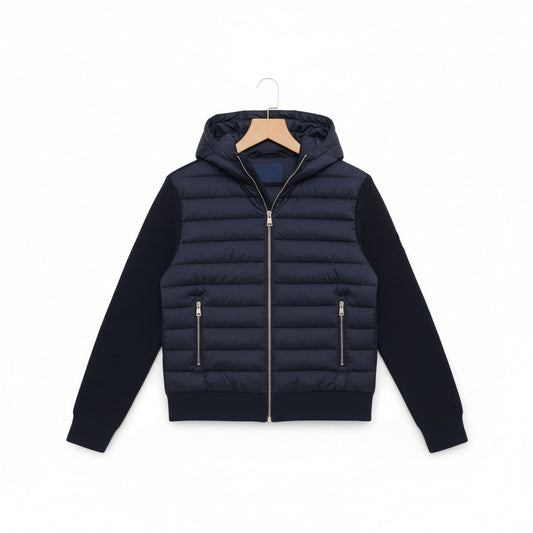 Navy Hybrid Jacket - Navy - Front View