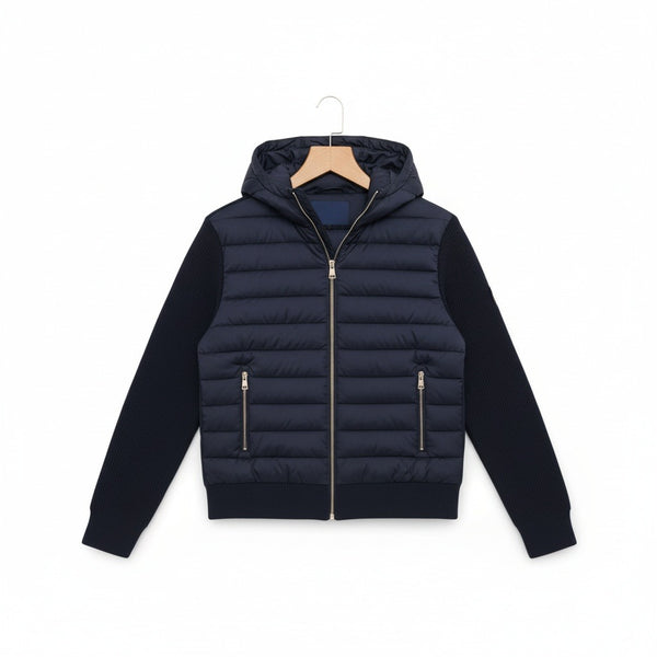 Navy Hybrid Jacket - Navy - Front View