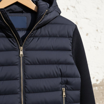 Navy Hybrid Jacket - Navy - Back View