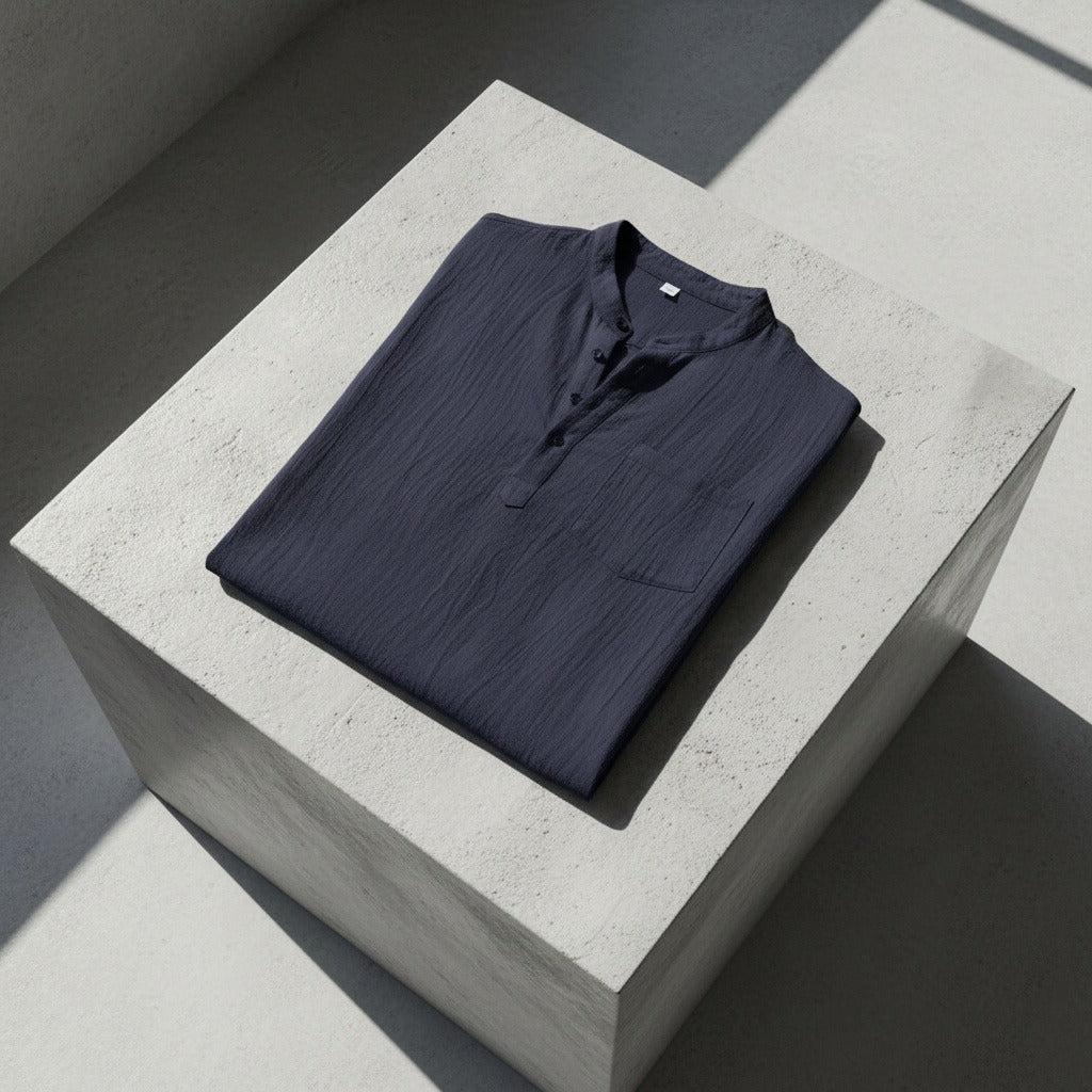 Navy Linen T Shirt - Navy - Lifestyle Inspiration