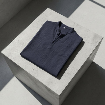 Navy Linen T Shirt - Navy - Lifestyle Inspiration