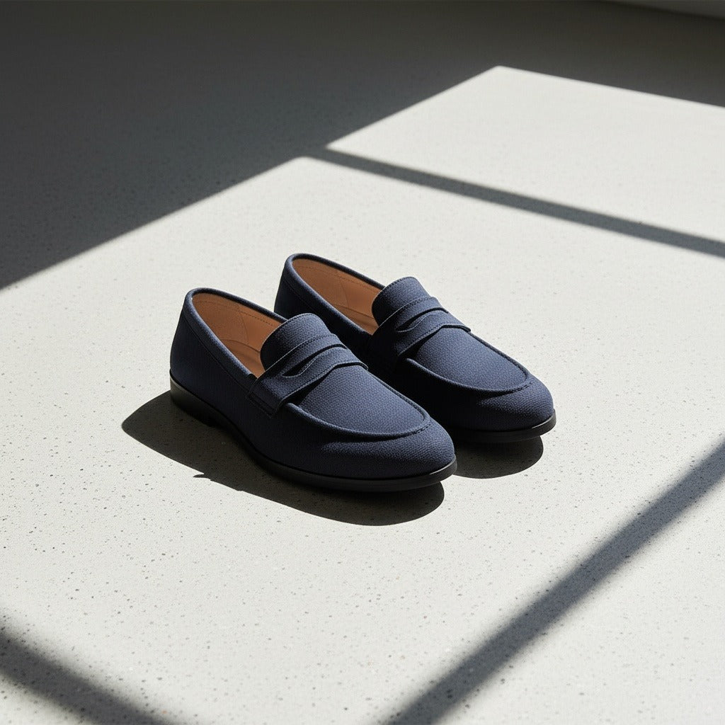 Navy Penny Loafers Mens - Navy - Lifestyle Inspiration