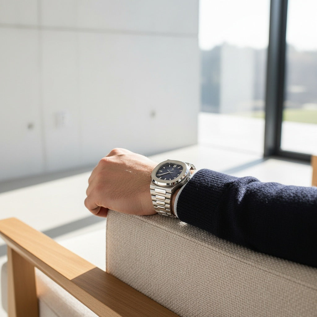 Navy Sports Watch - Navy - Side Profile