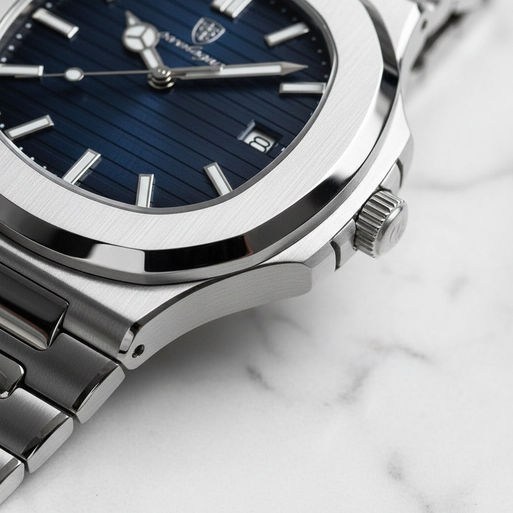 Navy Sports Watch - Navy - Back View