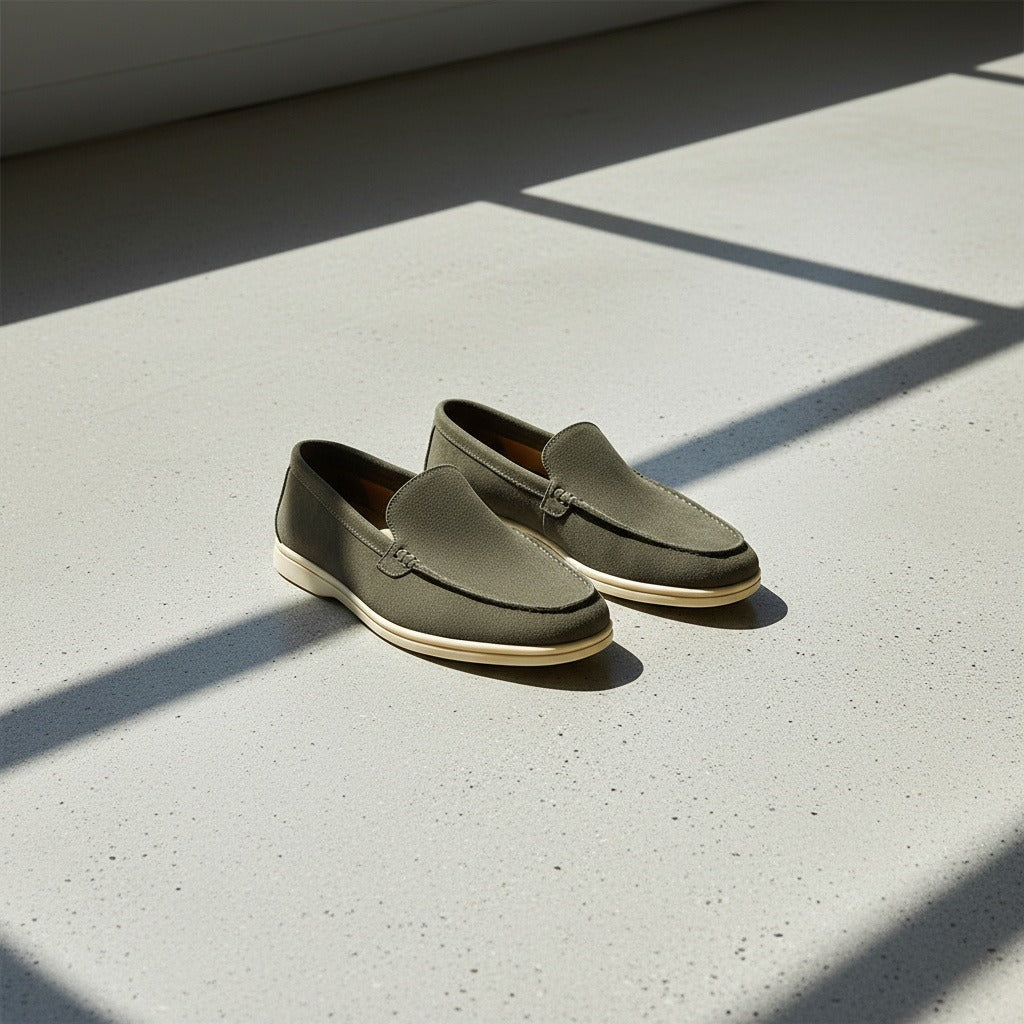 Olive Suede Loafers Men - Olive - Lifestyle Inspiration
