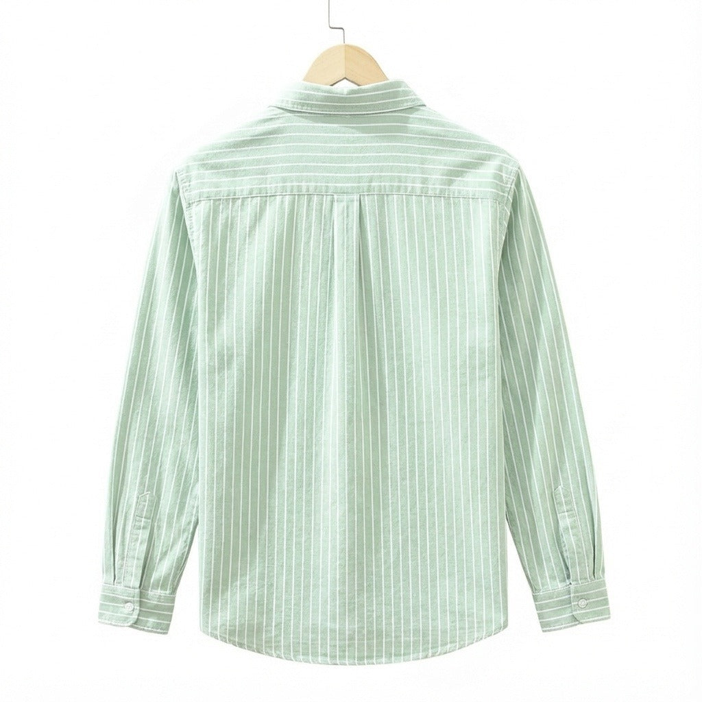 Organic Cotton Shirt - Mint Green - Fabric Detail