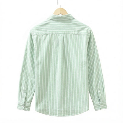 Organic Cotton Shirt - Mint Green - Fabric Detail