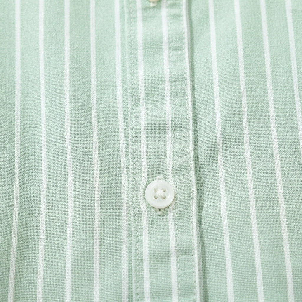 Organic Cotton Shirt - Mint Green - Texture Close Up