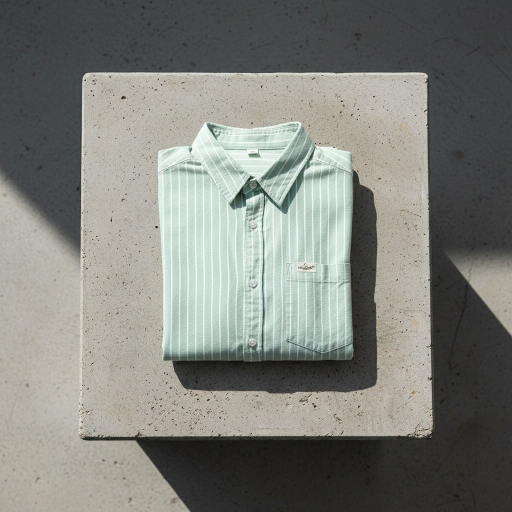 Organic Cotton Shirt - Mint Green - Lifestyle Inspiration