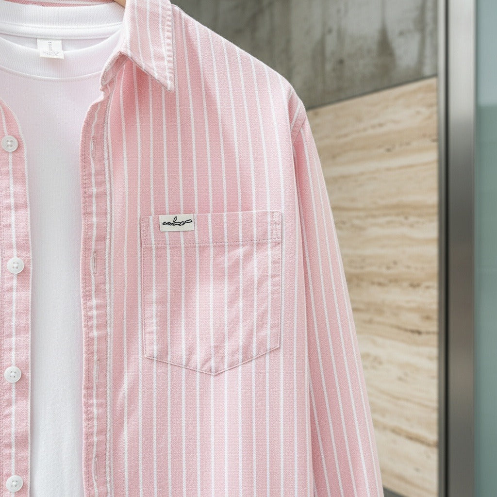 Organic Cotton Shirt - Rosewater Pink - Back View