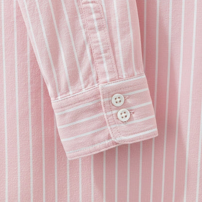 Organic Cotton Shirt - Rosewater Pink - Texture Close Up
