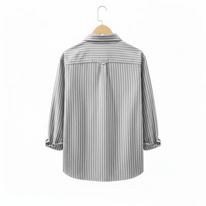 Organic Cotton Shirt - Ash Gray - Fabric Detail