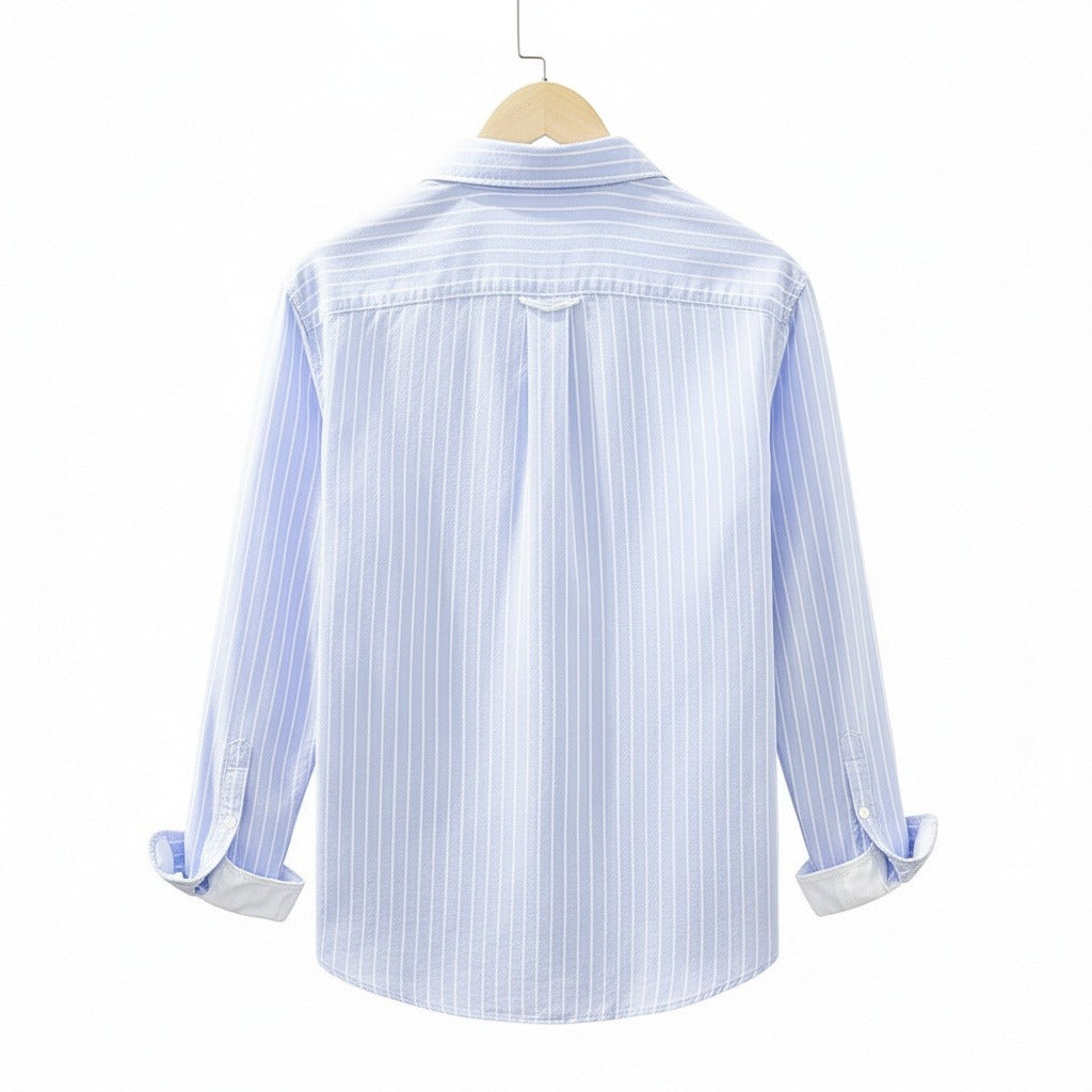 Organic Cotton Shirt - Sky Blue - Fabric Detail