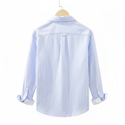 Organic Cotton Shirt - Sky Blue - Fabric Detail
