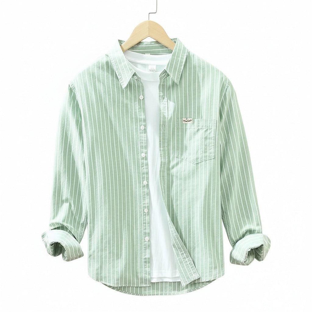Organic Cotton Shirt - Mint Green - Front View