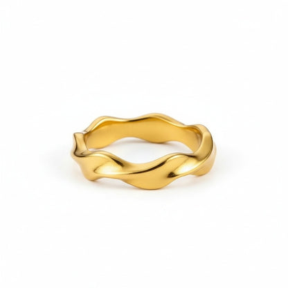 Organic Shaped Ring - Gold - Front View