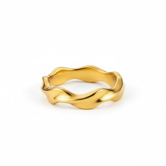 Organic Shaped Ring - Gold - Front View