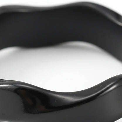 Organic Shaped Ring - Obsidian - Texture Close Up
