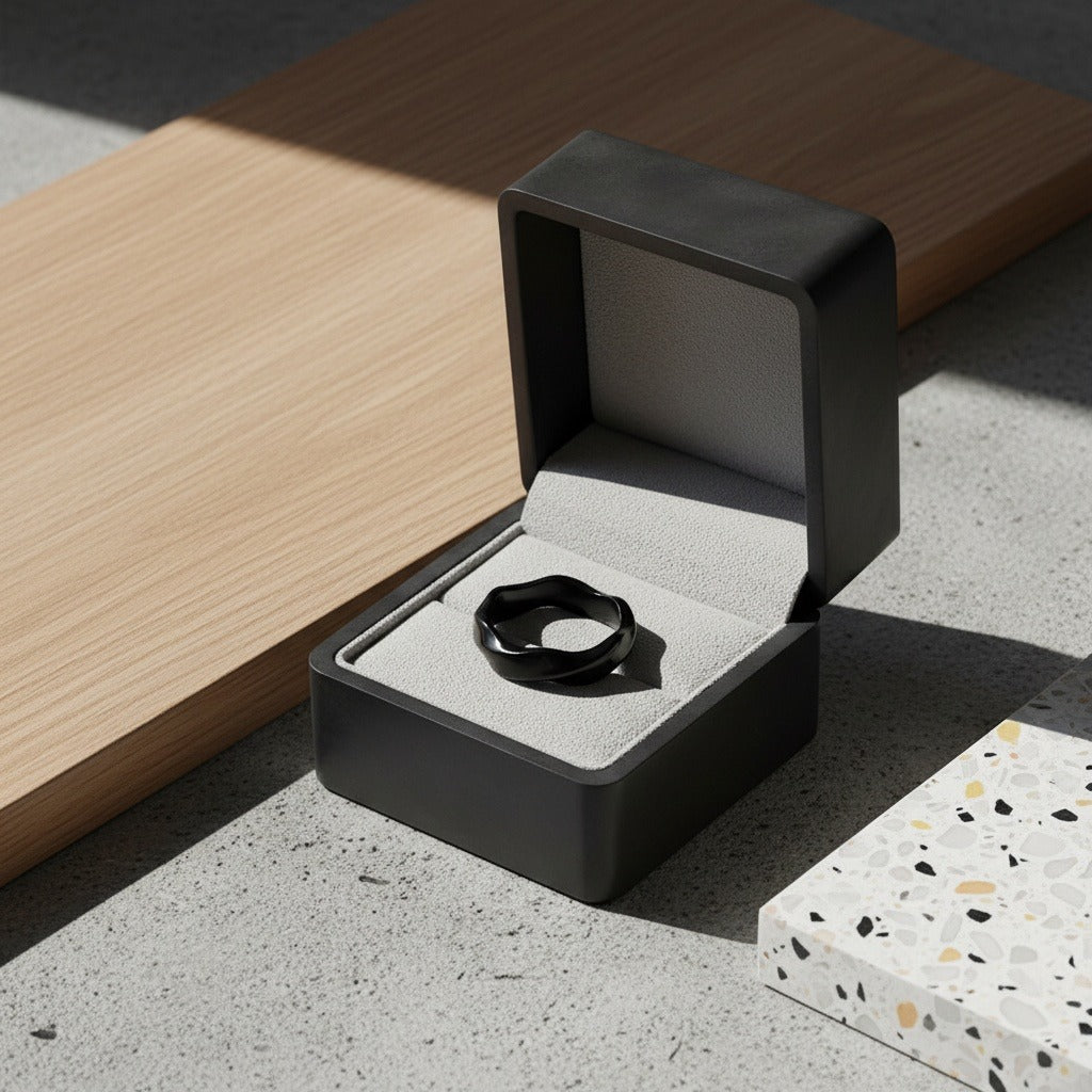Organic Shaped Ring - Obsidian - Lifestyle Inspiration