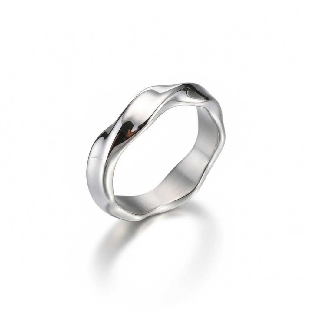 Organic Shaped Ring - Sterling Silver - Front View