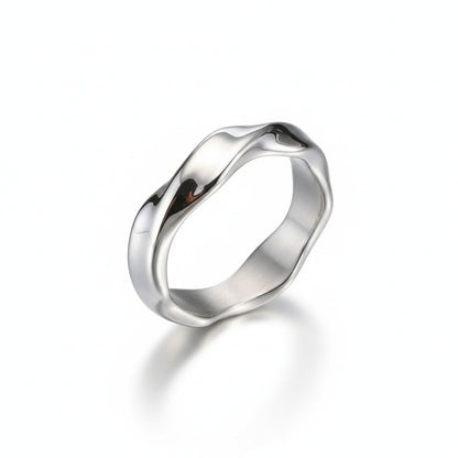 Organic Shaped Ring - Sterling Silver - Front View