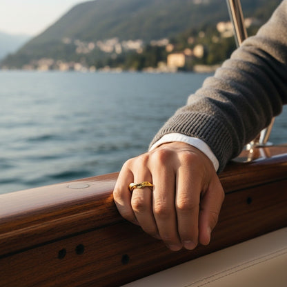 Organic Shaped Ring - Gold - Angled Shot