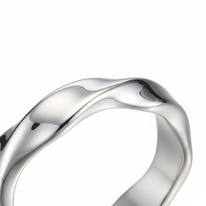 Organic Shaped Ring - Sterling Silver - Texture Close Up