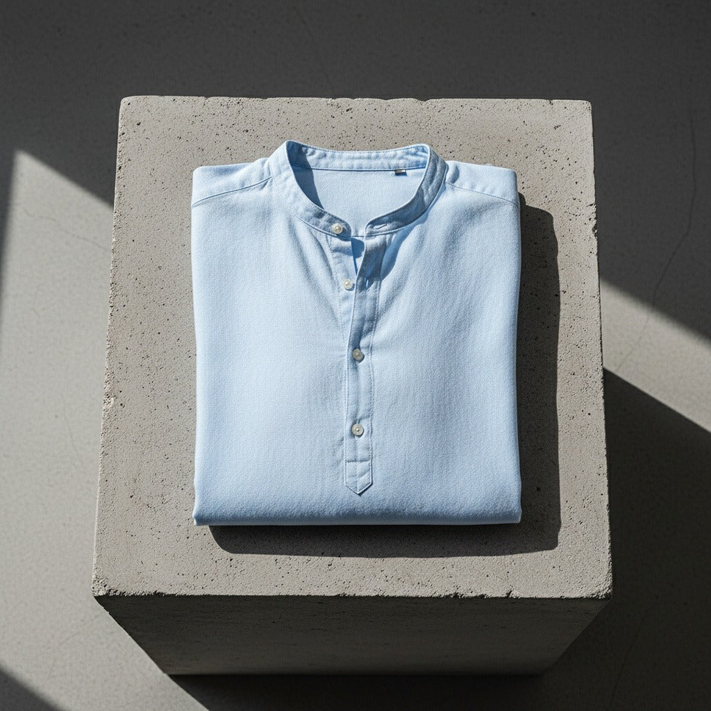 Oversized Linen Shirt - Sky Blue - Lifestyle Inspiration