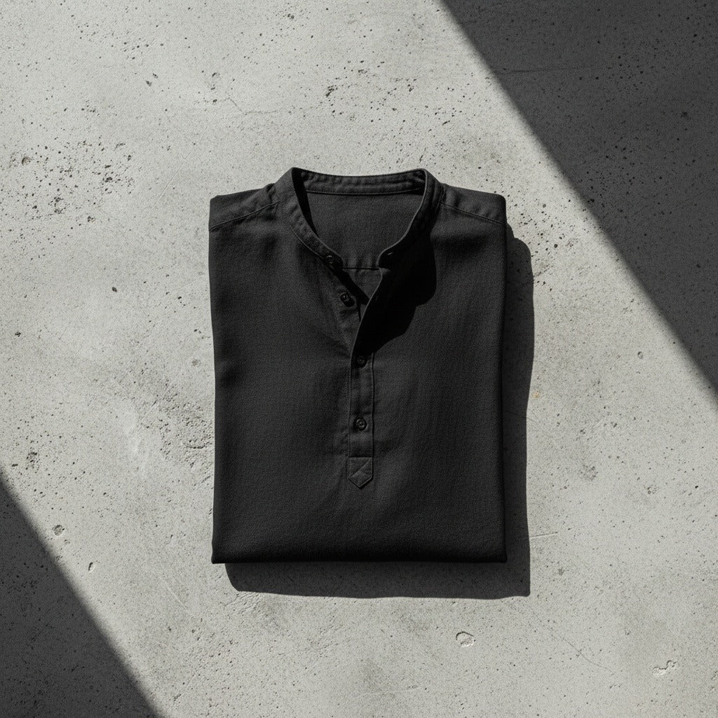 Oversized Linen Shirt - Pitch Black - Lifestyle Inspiration