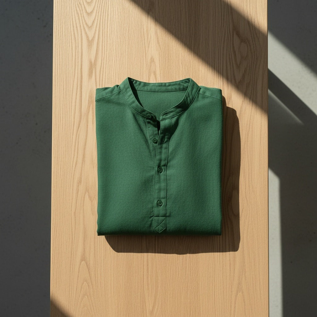 Oversized Linen Shirt - Forest Green - Lifestyle Inspiration