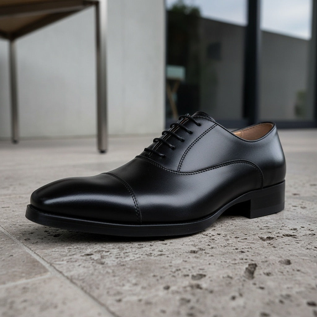 Oxford Shoes Men - Black - Back View