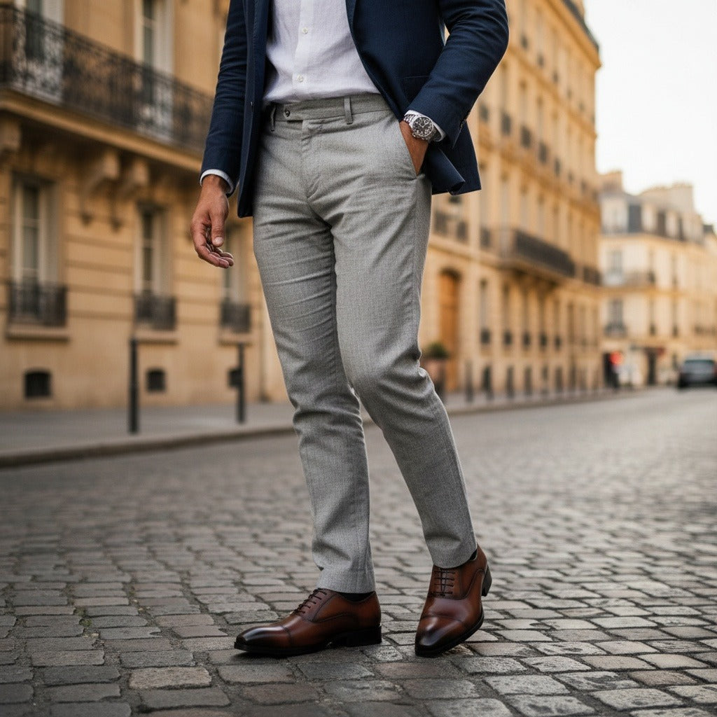 Oxford Shoes Men - Chestnut - Angled Shot