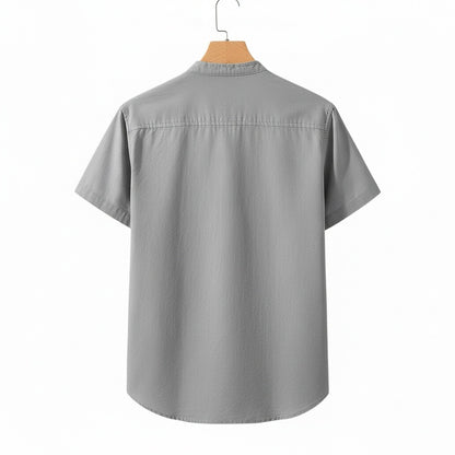 Pack of Cotton Shirts - Ash Grey - Fabric Detail