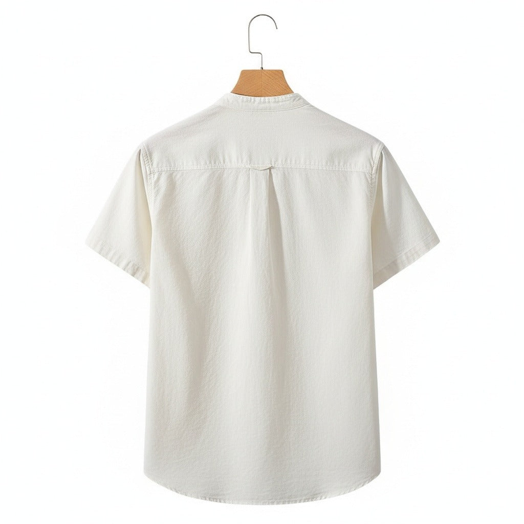Pack of Cotton Shirts - Charcoal - Fabric Detail