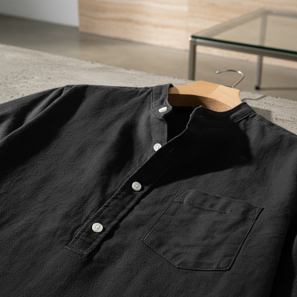 Pack of Cotton Shirts - Ebony Black - Back View