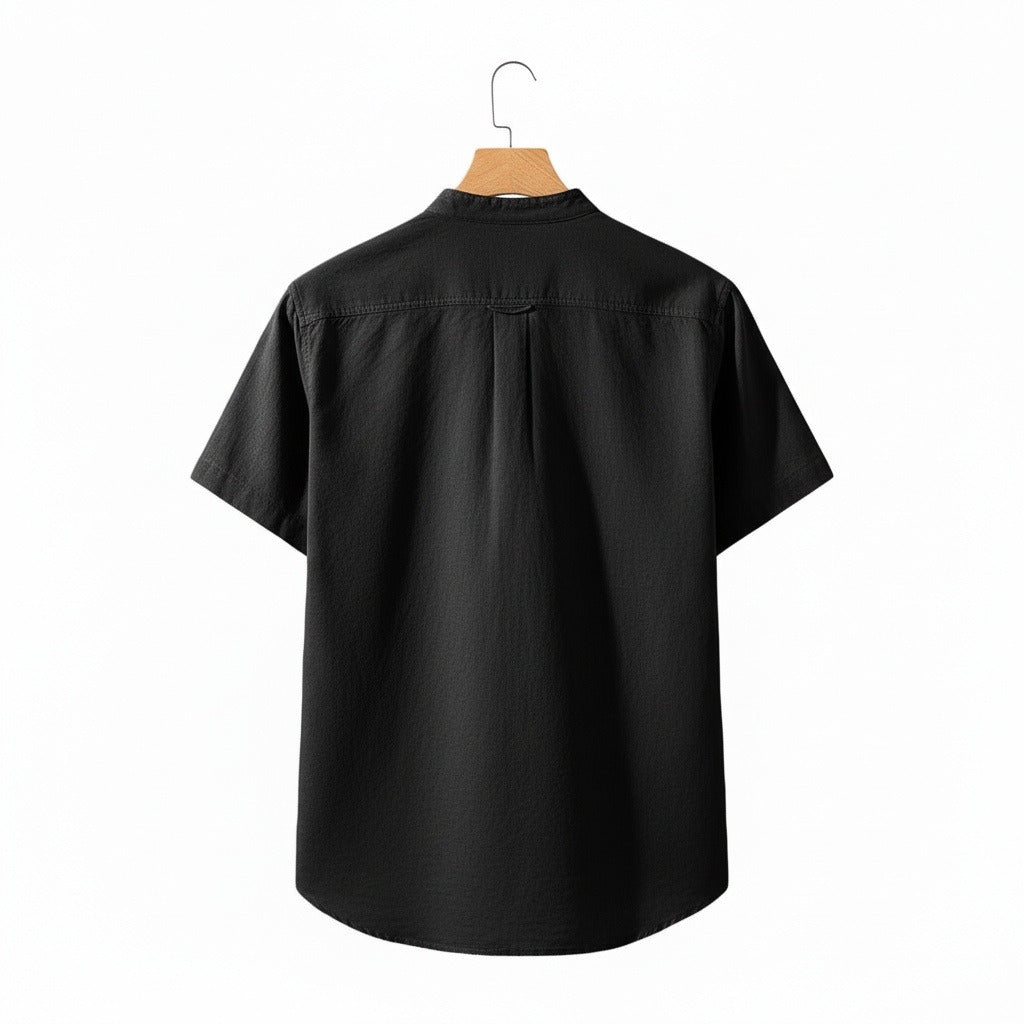 Pack of Cotton Shirts - Ebony Black - Fabric Detail
