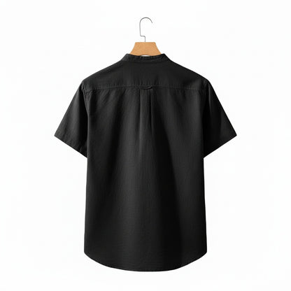Pack of Cotton Shirts - Ebony Black - Fabric Detail