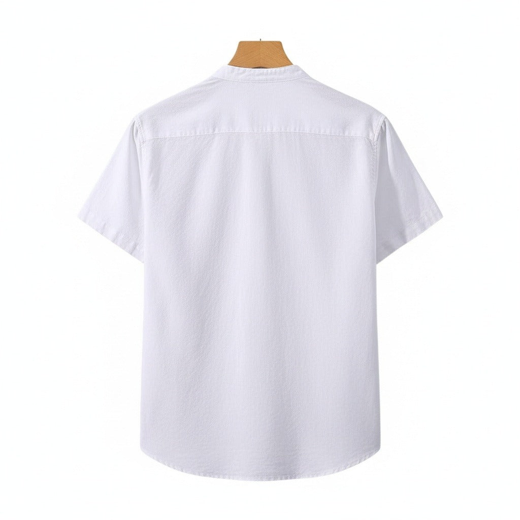 Pack of Cotton Shirts - Optic White - Fabric Detail