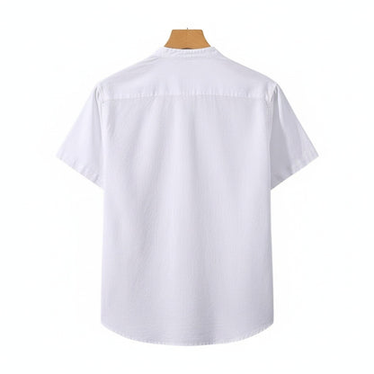 Pack of Cotton Shirts - Optic White - Fabric Detail
