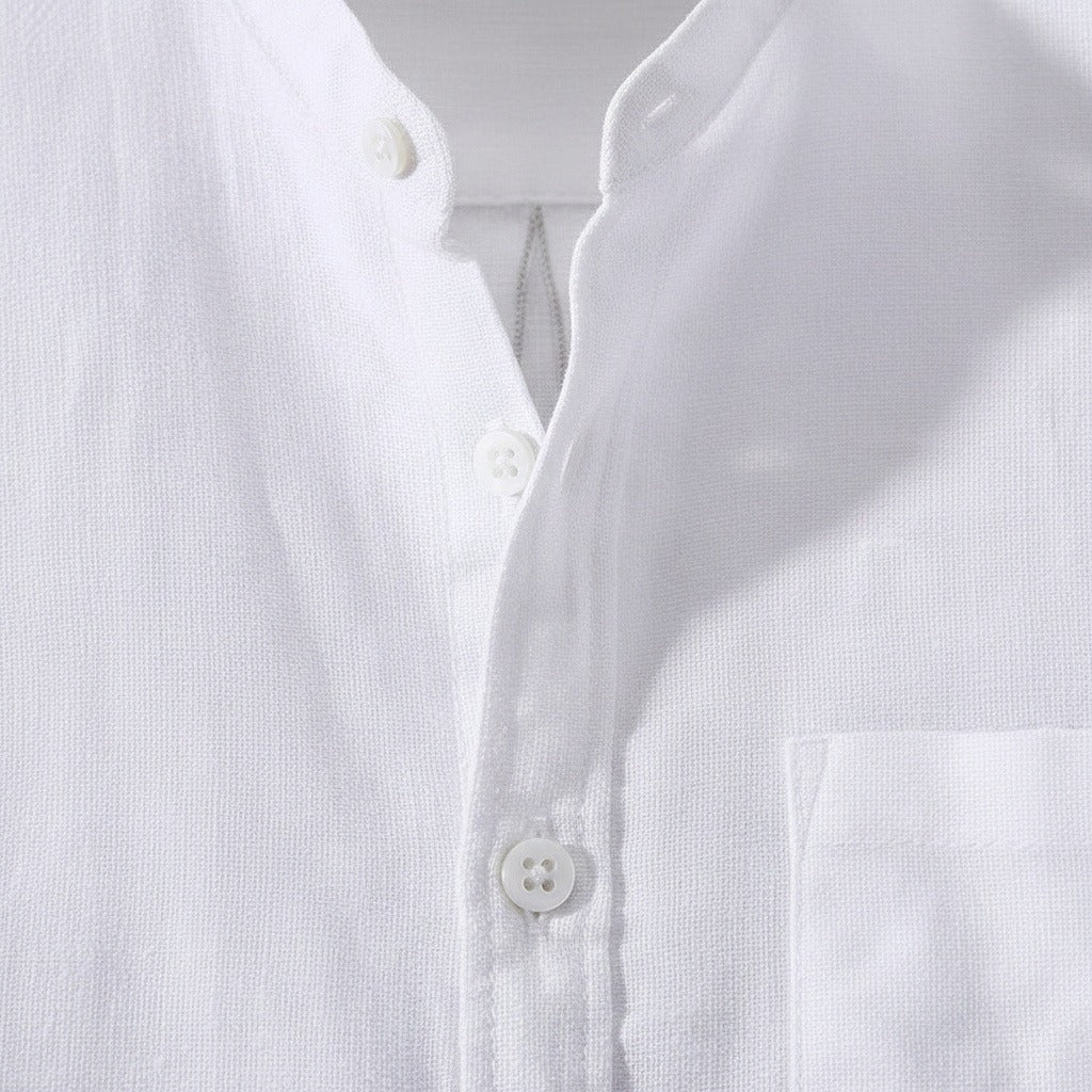 Pack of Cotton Shirts - Optic White - Texture Close Up