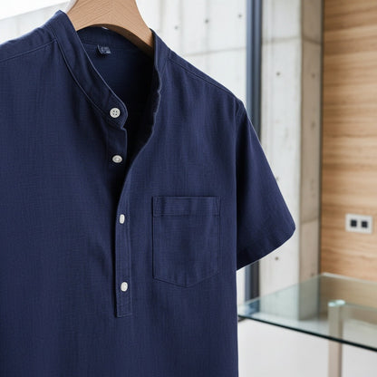 Pack of Cotton Shirts - Navy Blue - Back View