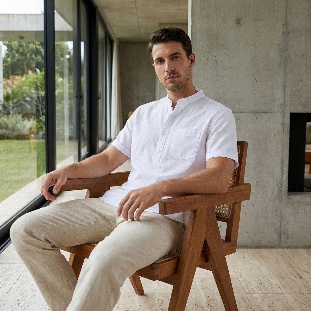 Pack of Cotton Shirts - Parchment - Side Profile